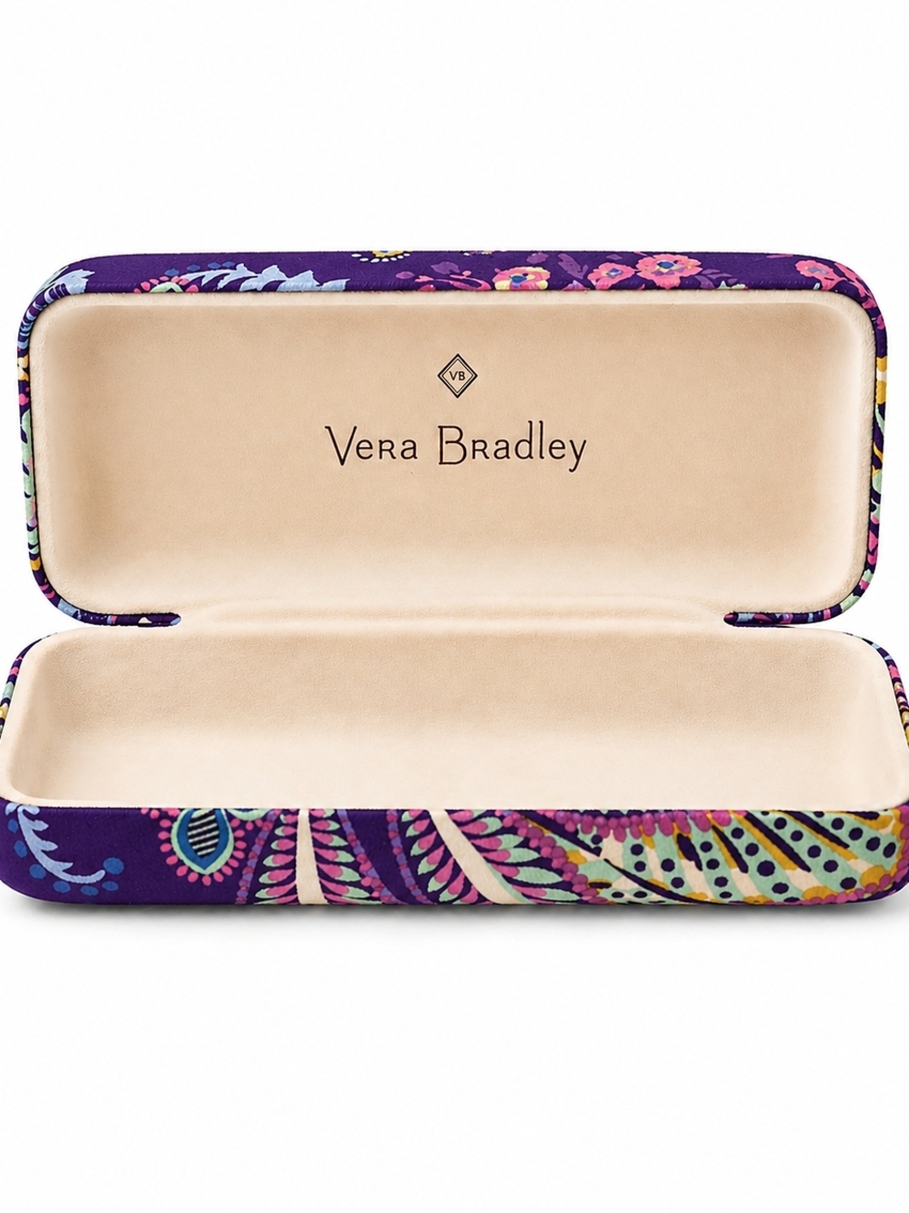 Vera Bradley Purple Floral Paisley Sunglasses Case
